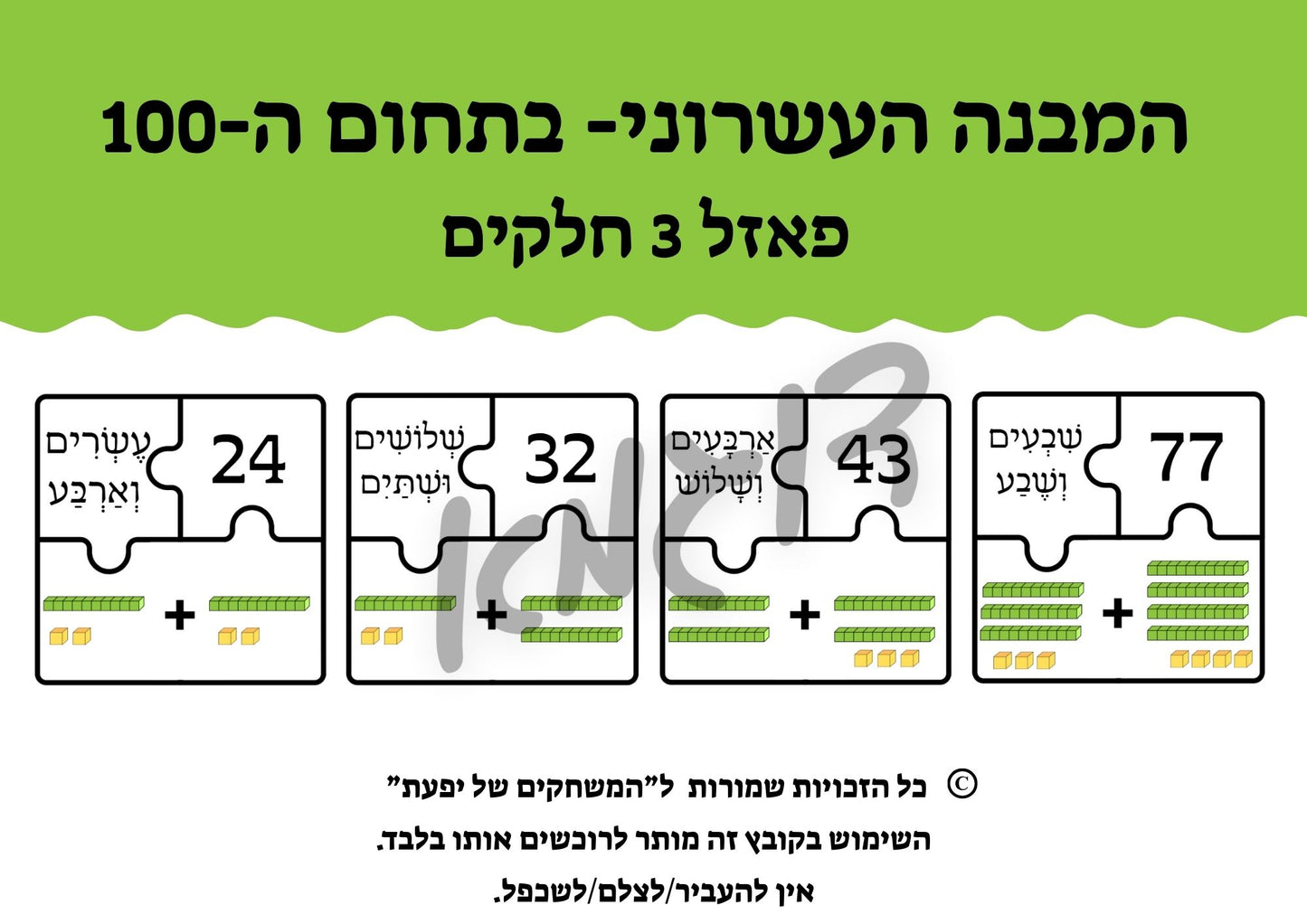 המבנה העשרוני- בתחום ה-100