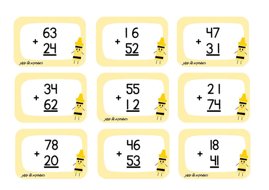 משחק מלחמה/כרטיסיות חיבור וחיסור בתחום ה-100
