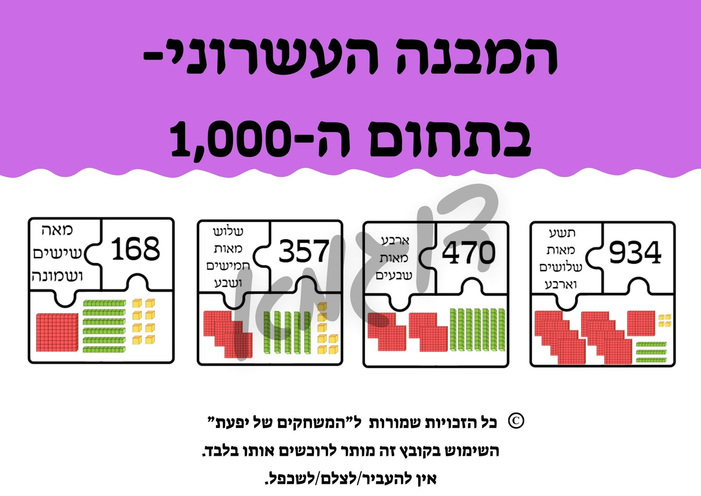 המבנה העשרוני- בתחום ה-1,000