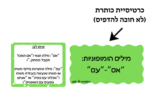 מילים הומופוניות- אם-עם