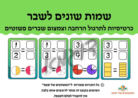 שמות שונים לשבר/הרחבה וצמצום שברים פשוטים