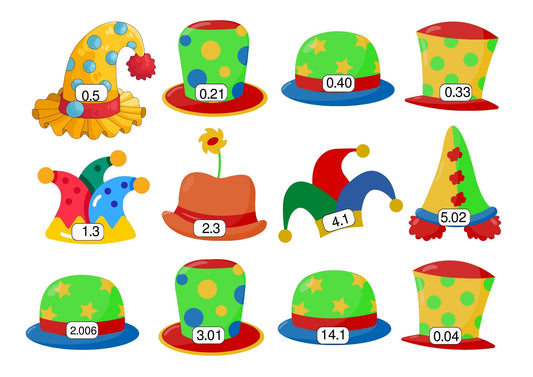 פעילות תחנות לפורים- כיתה ו', שברים פשוטים, מספרים עשרוניים ואחוזים