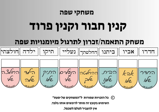 קנין חבור וקנין פרוד